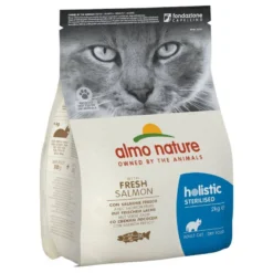ALMO NATURE Holistic Stérilisé Au Saumon 2 Kg+Surprisegratuite Pour Chat