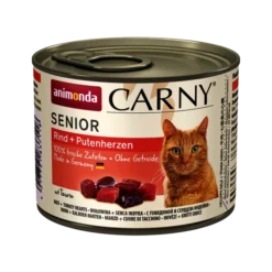 Animonda Cat Carny Senior Coeurs De Boeuf Et De Dinde 200g X6