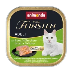 Animonda Cat Vom Feinsten Adulte Dinde Avec Poitrine De Poulet Et Fines Herbes 100g X12 -Promos Patou Noir Magasin fre pl Animonda Cat Vom Feinsten Adulte Dinde avec poitrine de poulet et fines herbes 100g 8809 1