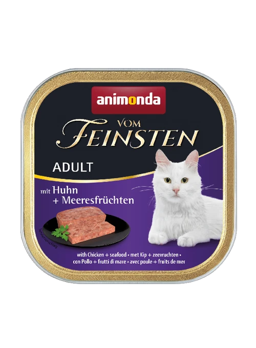 Animonda Vom Feinsten Chat Adulte Poulet Et Fruits De Mer 100g X12 4 Animonda Vom Feinsten Chat Adulte Poulet Et Fruits De Mer 100g X12 – Image 2