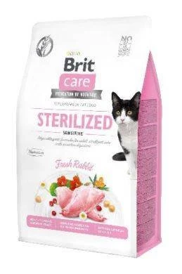 Brit Care Cat Grain-Free Sterilized Sensitive Au Lapin 400g 3 Brit Care Cat Grain-Free Sterilized Sensitive Au Lapin 400g