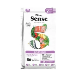 Dibaq Sense Sans Céréales Pour Chats (Poisson, Dinde) 1.5kg