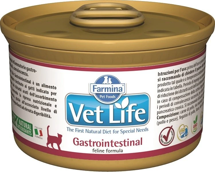 Farmina Vet Life Feline Gastrointestinal 85g X12 3 Farmina Vet Life Feline Gastrointestinal 85g X12
