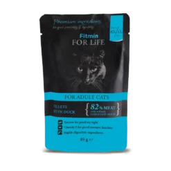 Fitmin Cat For Life Adult Au Canard 85g X12 -Promos Patou Noir Magasin fre pl Fitmin Cat For Life Adult au canard 85g 11866 1
