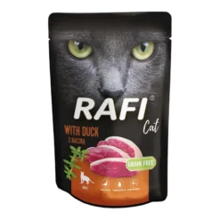 RAFI Cat Adult Avec Canard 100g X12 -Promos Patou Noir Magasin fre pl RAFI Cat Adult avec canard 100g 24903 1