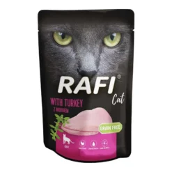 RAFI Cat Adult Avec Dinde 100g X12 -Promos Patou Noir Magasin fre pl RAFI Cat Adult avec dinde 100g 24904 1