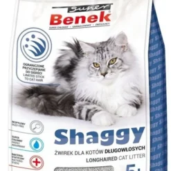 SUPER BENEK Litière Shaggy - Litière Pour Chats à Poils Longs 5L