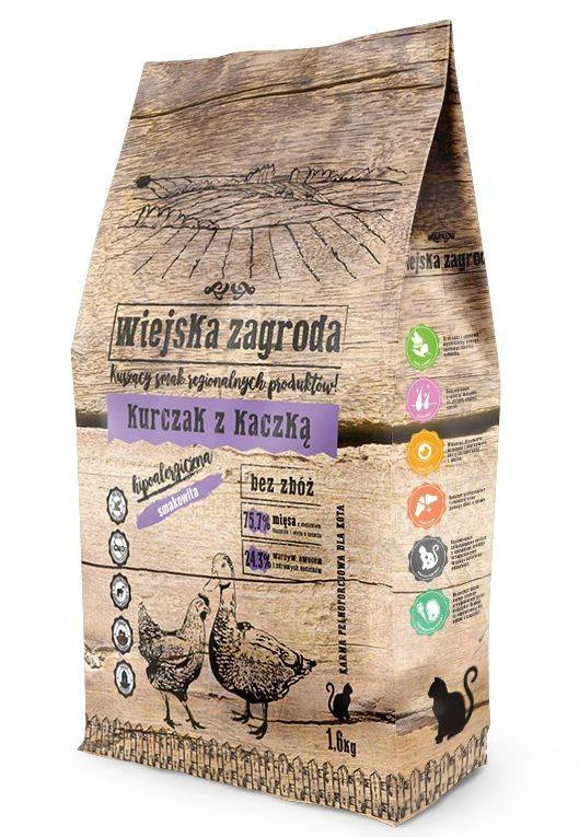 Wiejska Zagroda For Cats Poulet Avec Canard 1.6kg + Surprise Gratuite Pour Chat 3 Wiejska Zagroda For Cats Poulet Avec Canard 1.6kg + Surprise Gratuite Pour Chat